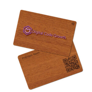 Carte de Visite NFC Bois Acajou