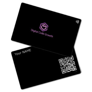 Carte de visite NFC en PVC (noir)